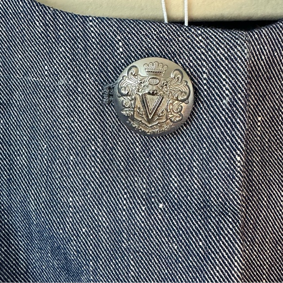 NWT VERONICA BEARD Tamara Linen Vest in Blue Melange SZ US 8 - Picture 7 of 10